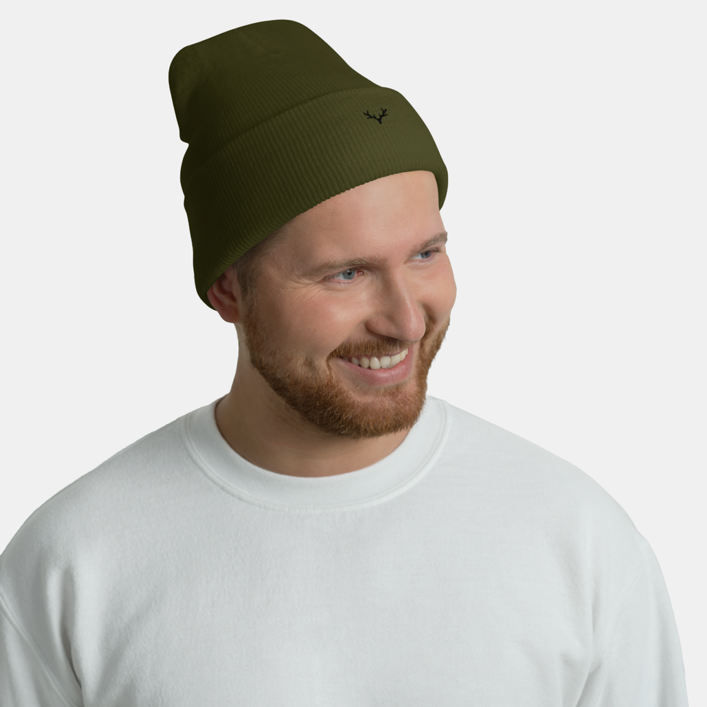 Olive Embernest Cuffed Beanie