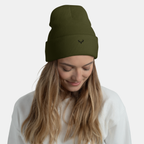 Olive Embernest Cuffed Beanie