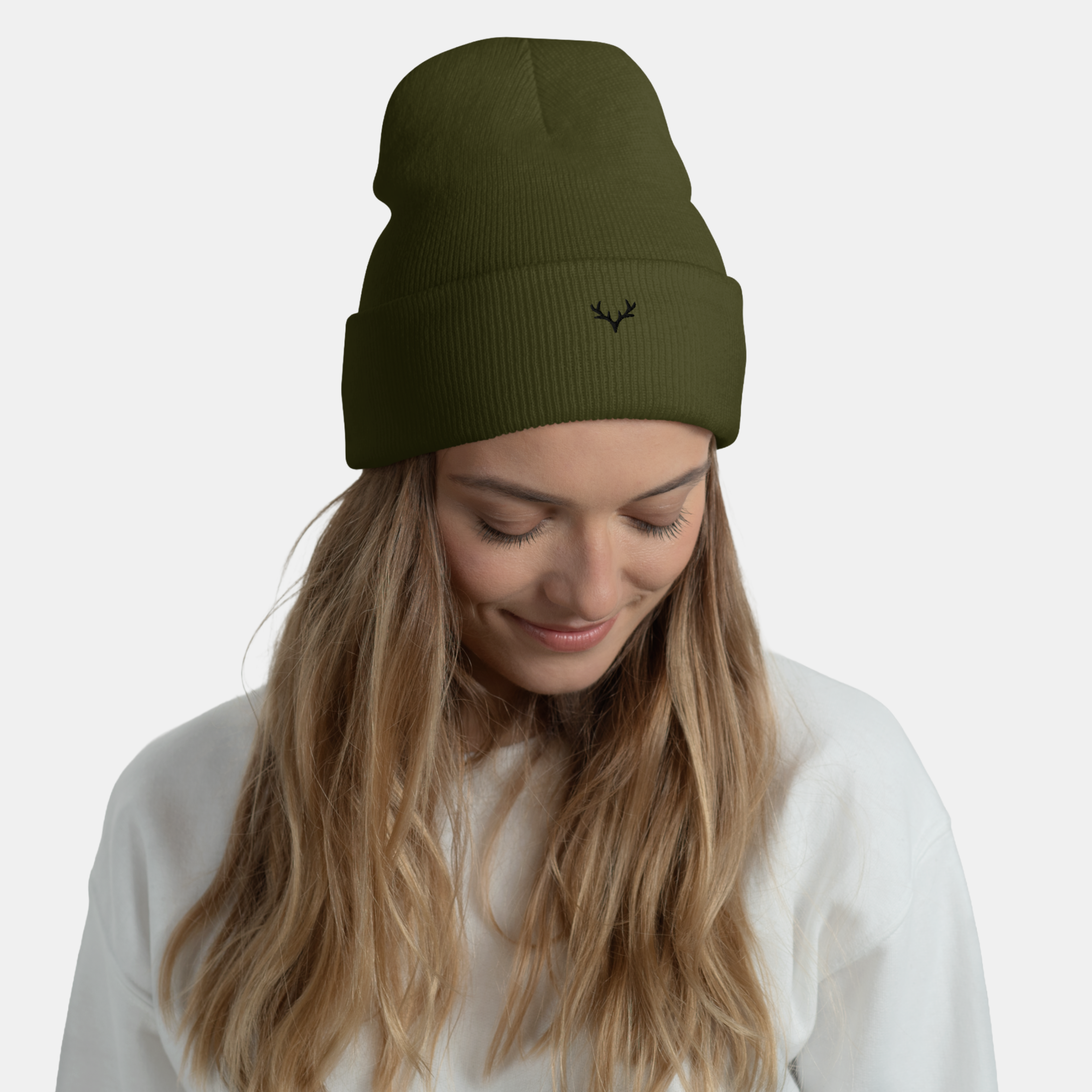 Olive Embernest Cuffed Beanie