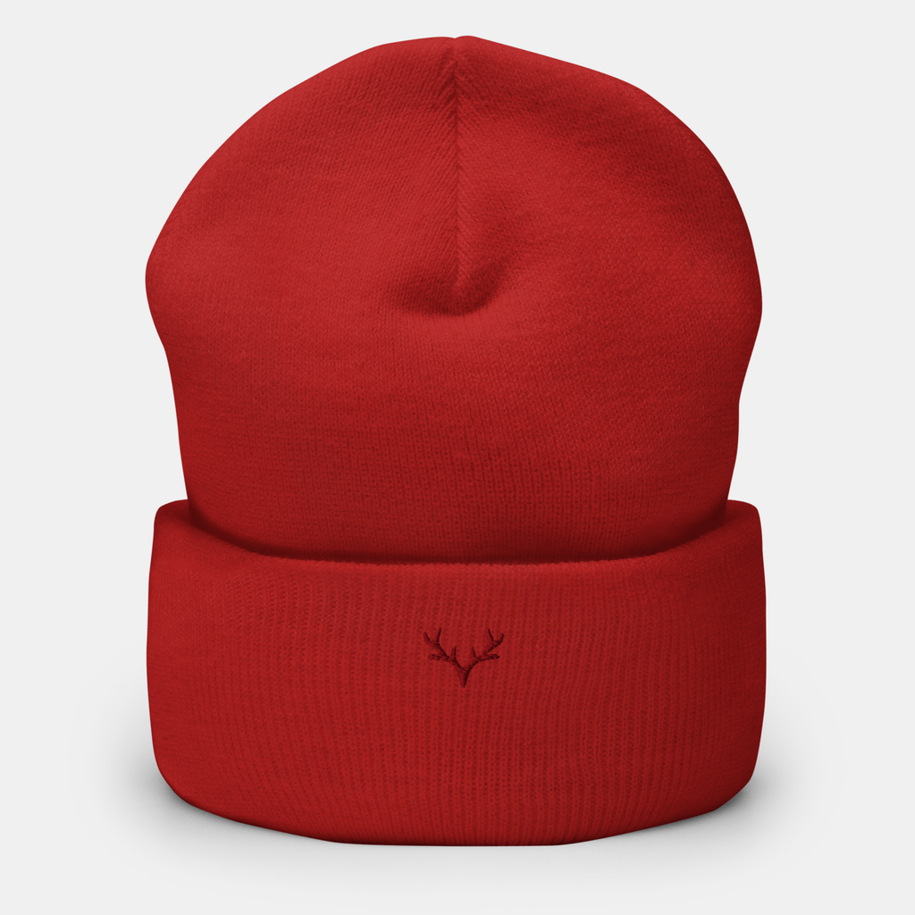 Red Embernest Cuffed Beanie
