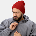 Red Embernest Cuffed Beanie