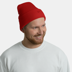 Red Embernest Cuffed Beanie