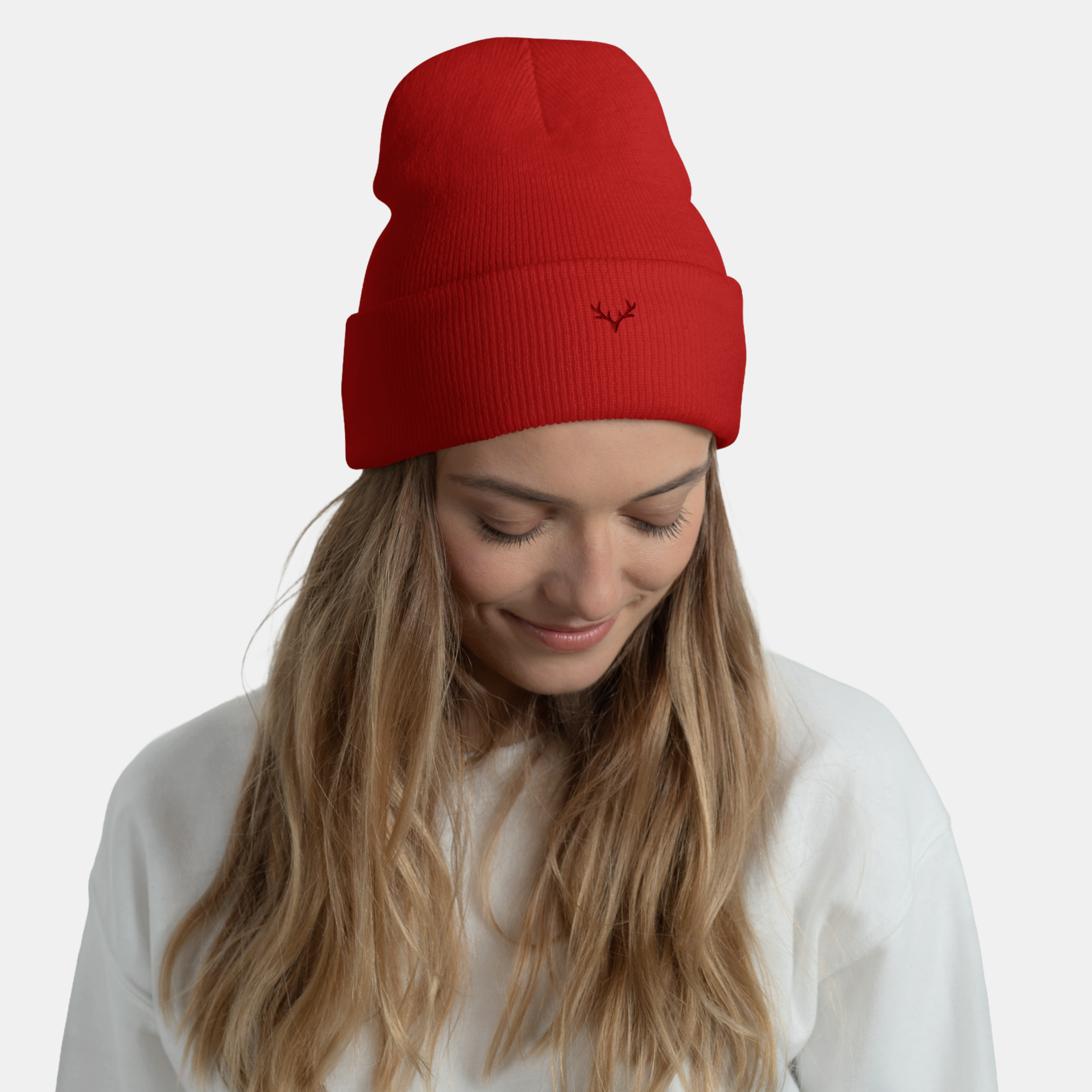 Red Embernest Cuffed Beanie