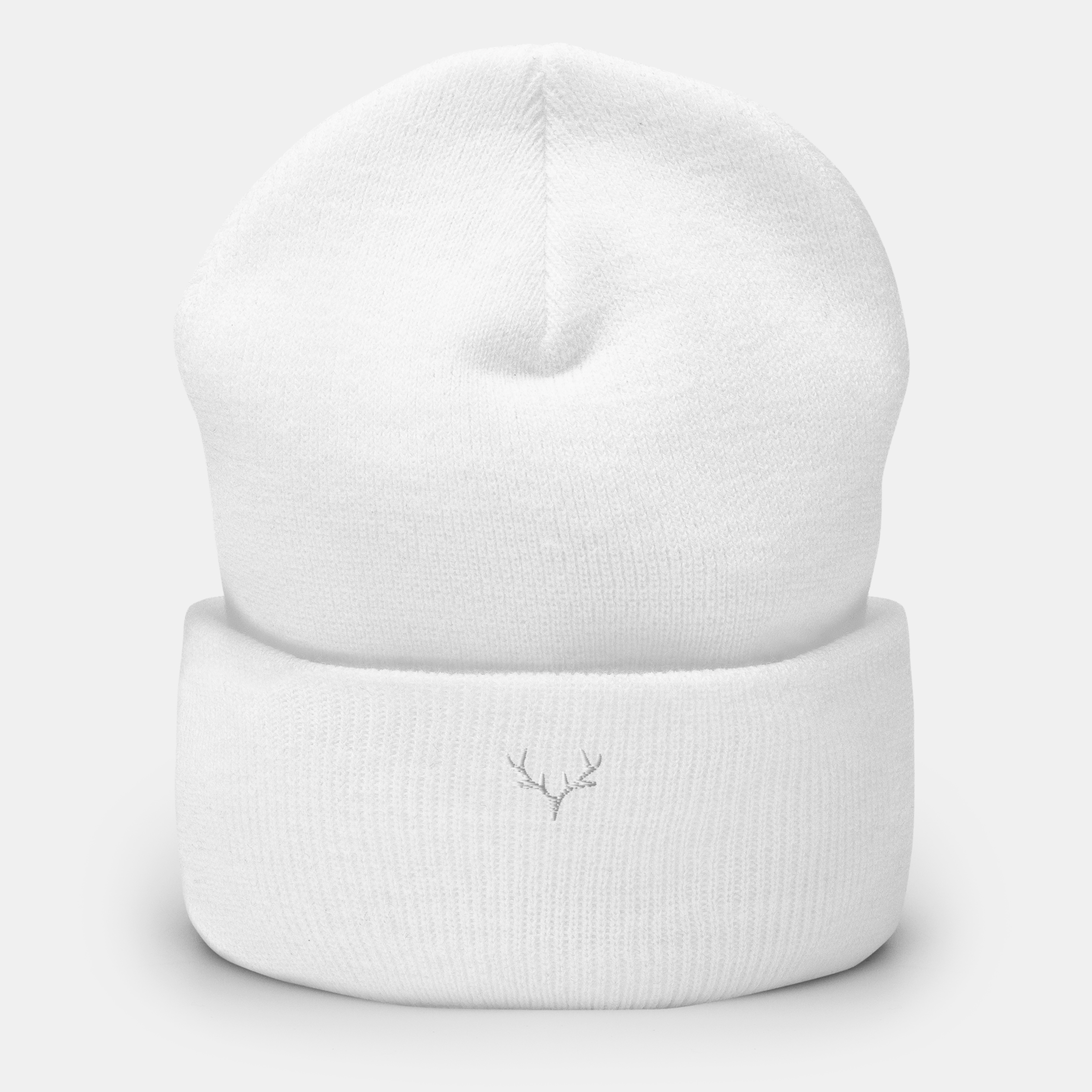 White Embernest Cuffed Beanie