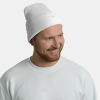 White Embernest Cuffed Beanie
